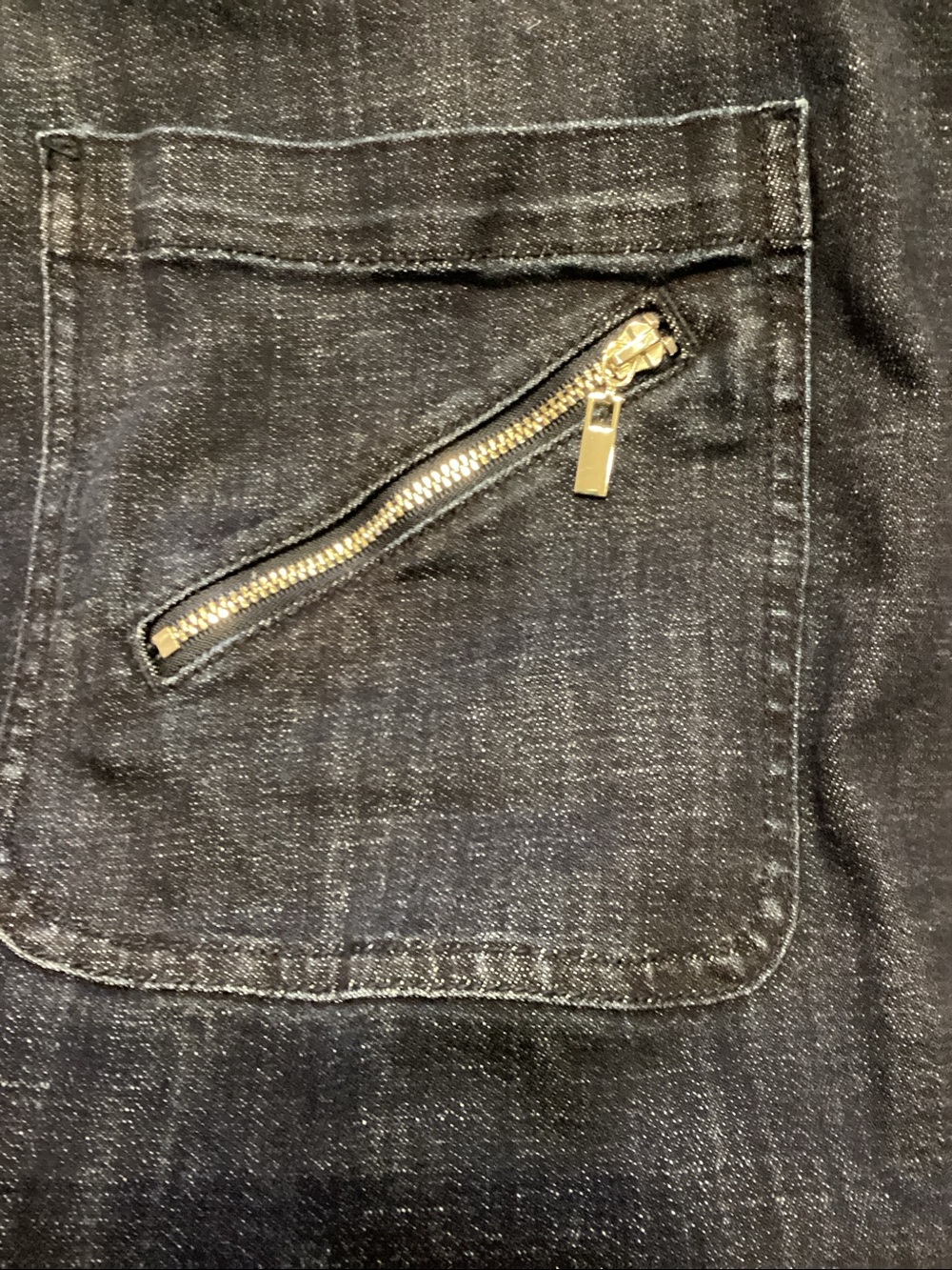 Chicos Womens Elongated Denim dress Jacket Dark Indigo size 12 Large - Picture 4 of 9